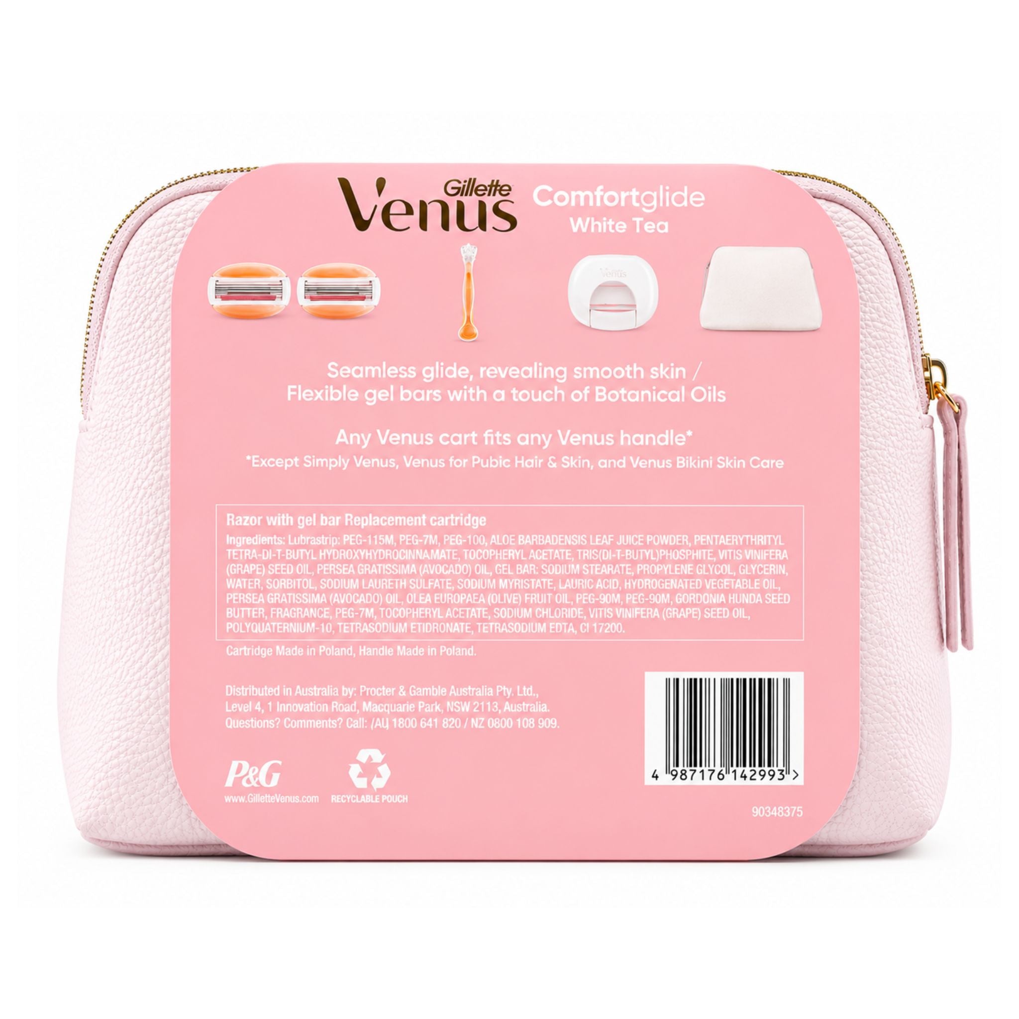 Gillette Venus Comfortglide White Tea Razor Gift Set with Pouch