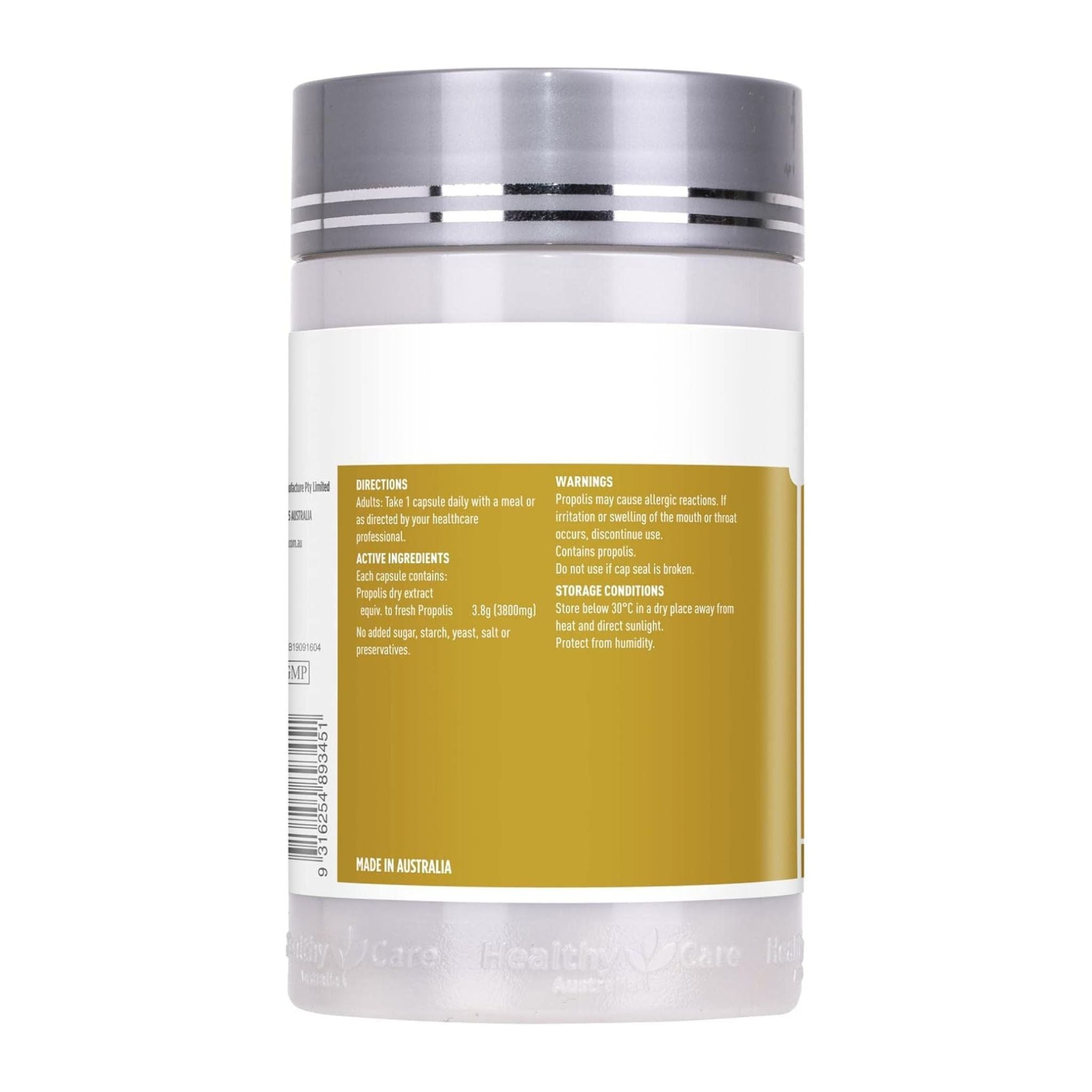 Healthy Care Propolis 3800mg – 200 Capsules | High Strength Antioxidant & Immune Support
