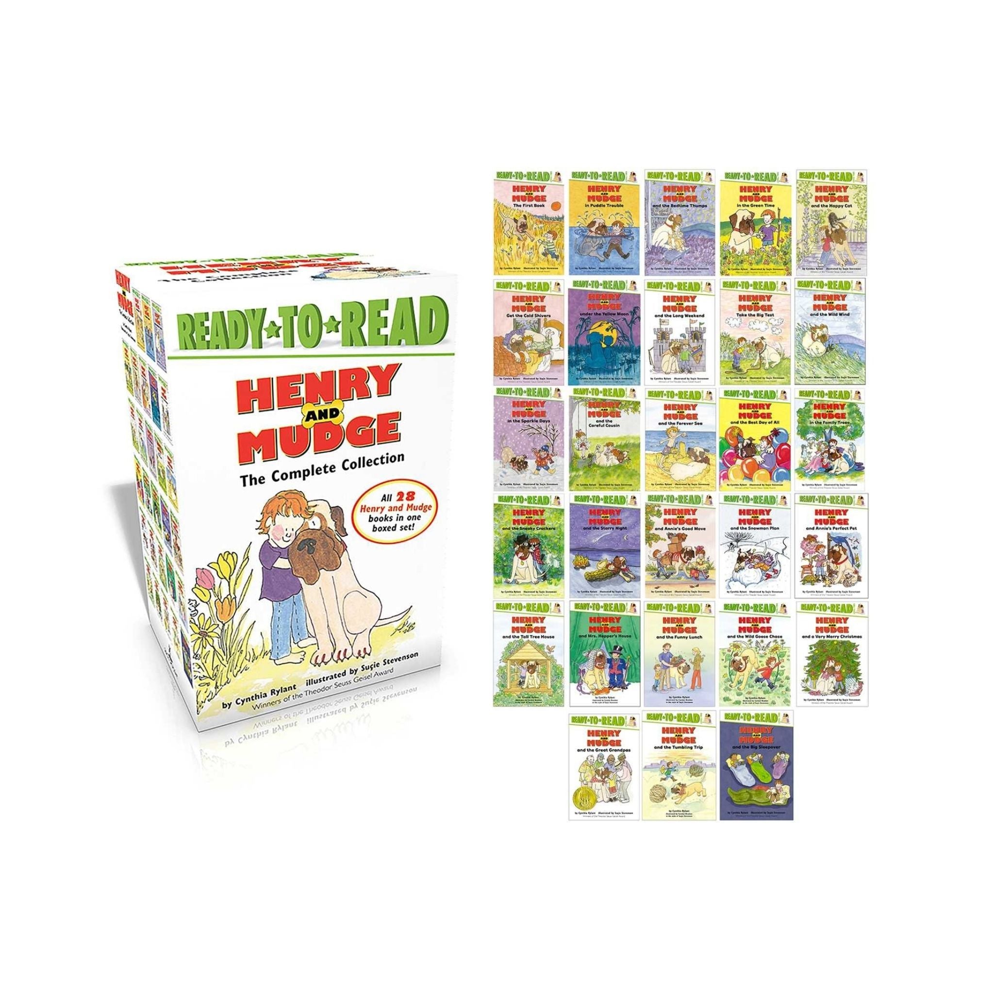 Henry and Mudge complete boxed set showing all 28 Ready-to-Read books included