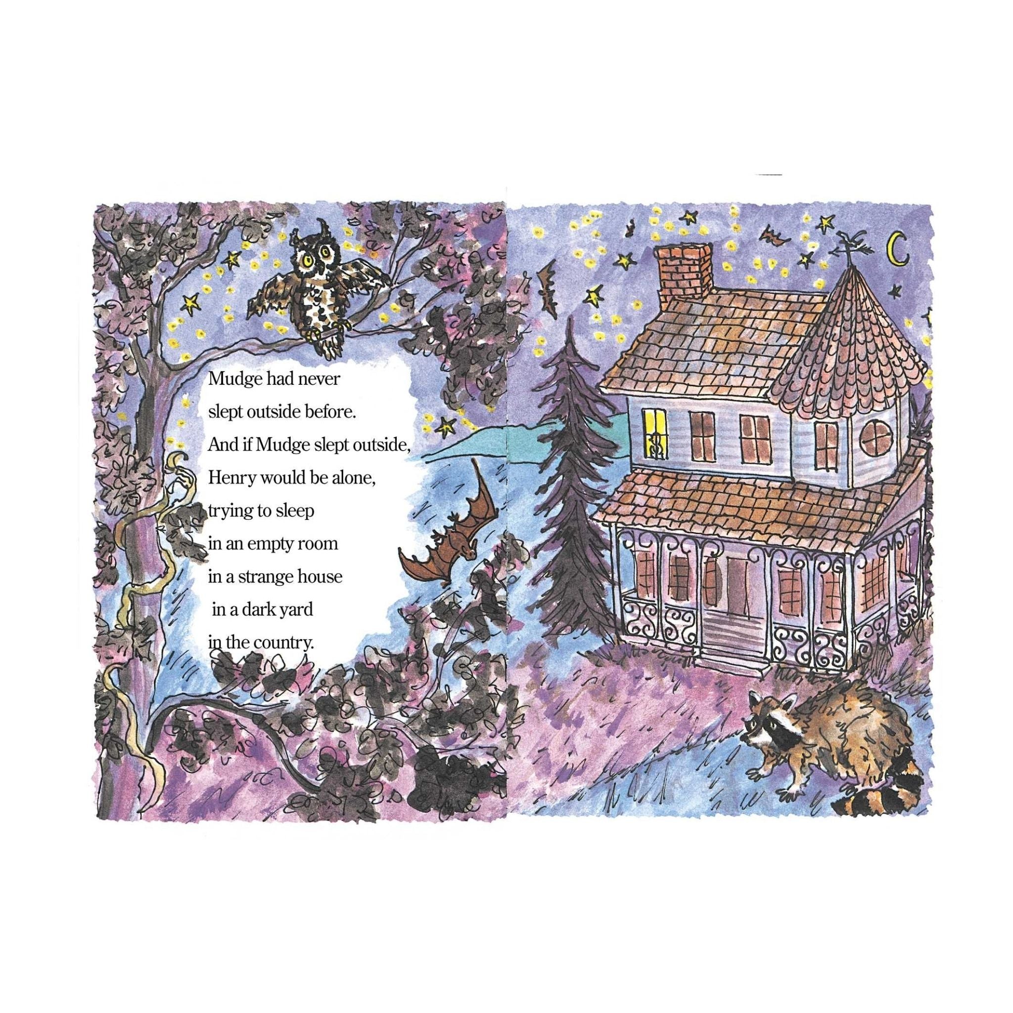 Illustrated pages from the Henry and Mudge Ready-to-Read boxed set