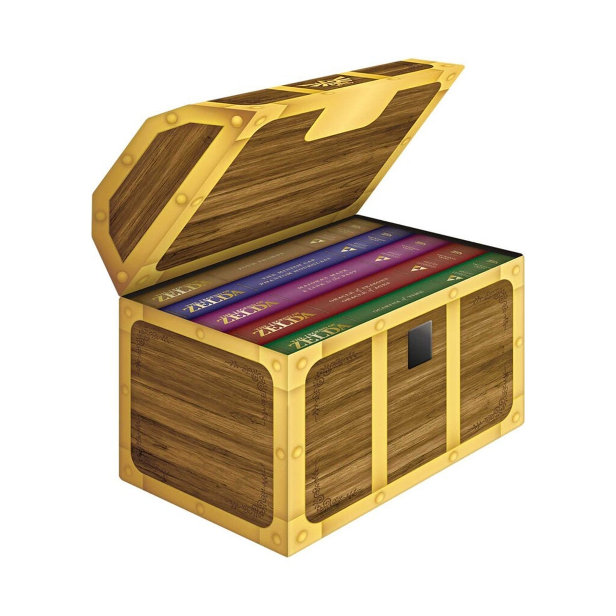Legend of Zelda Legendary Edition box set featuring hardcover books in a collector’s storage chest
