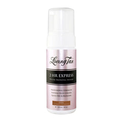 Loving Tan 2 HR Express bronzing mousse bottle on a white background