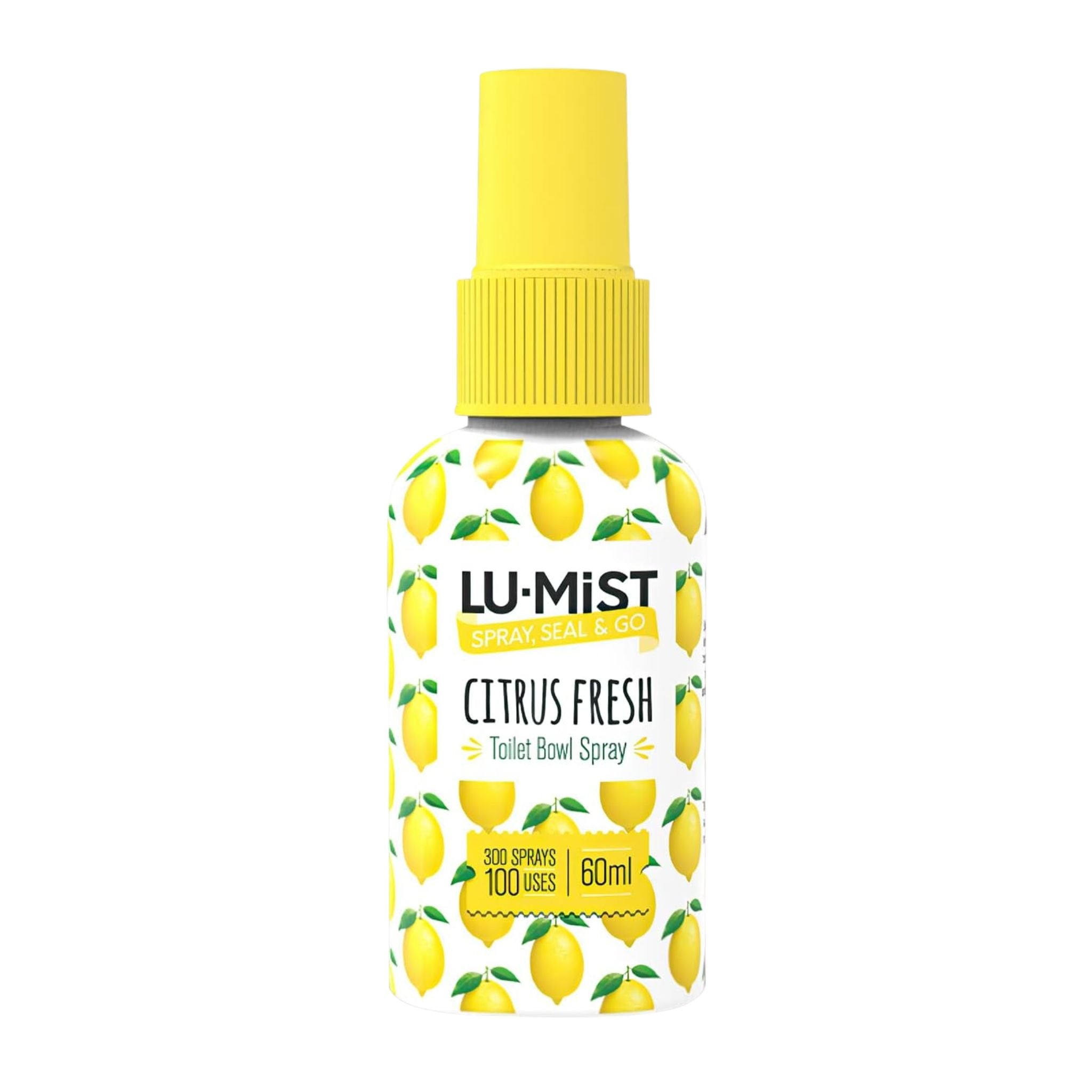 Lu-Mist Citrus Fresh toilet bowl spray bottle on a white background