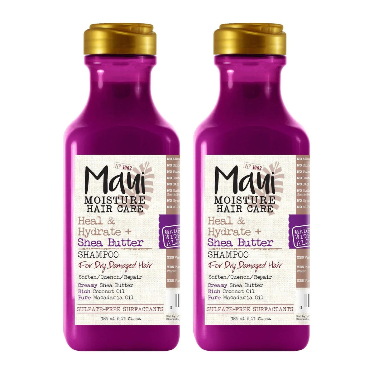 Maui Moisture Heal & Hydrate + Shea Butter Shampoo 2 Pack bottles