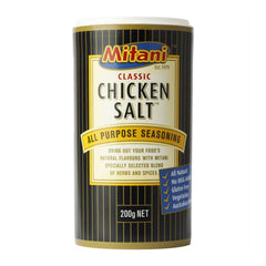 Can of Mitani Classic Chicken Salt on a white background