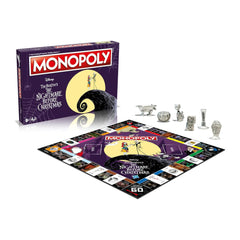 Monopoly game set with board and pieces on a white background
