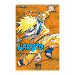Naruto manga book cover with character in orange outfit on an orange background