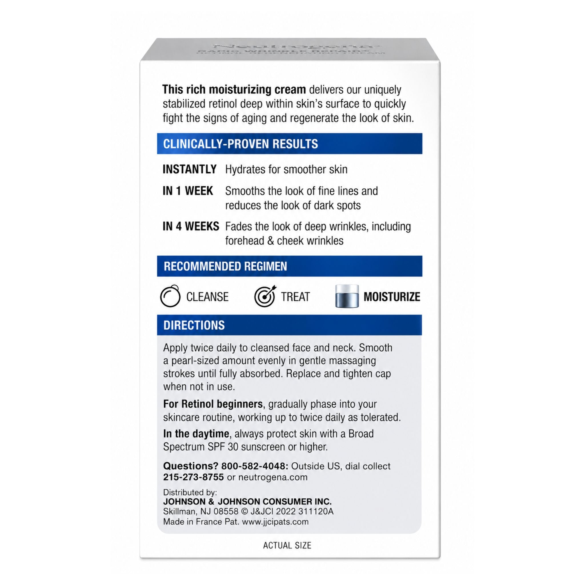 Neutrogena cream packaging with text on a white background