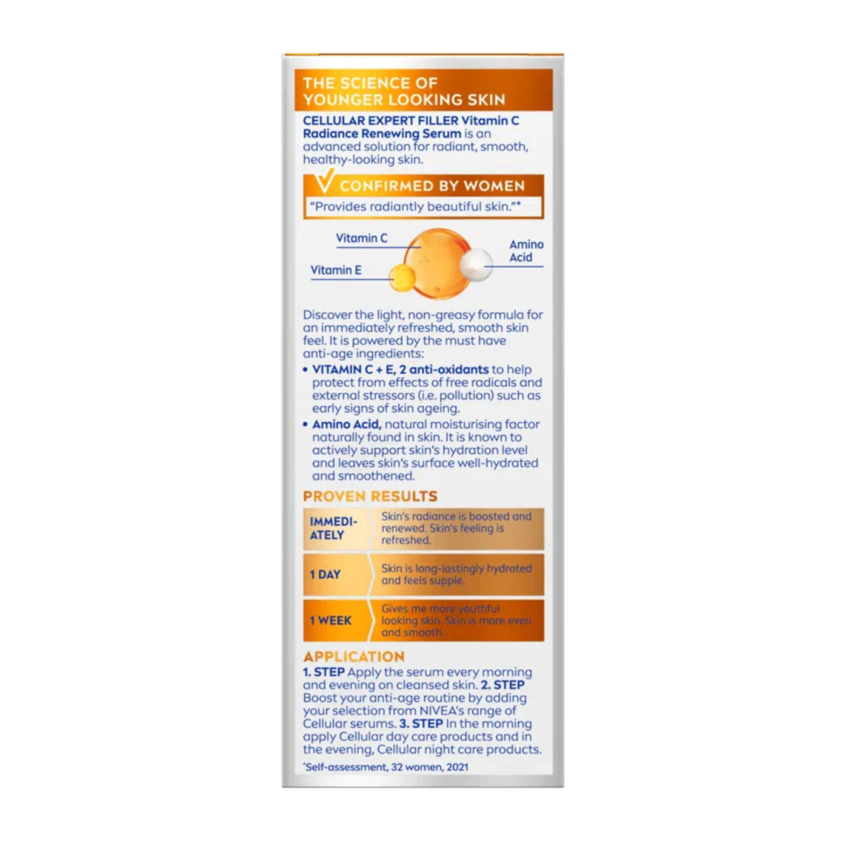 Product packaging with text on a white background