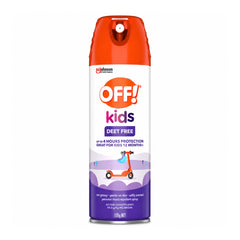 OFF! Kids insect repellent spray can on a white background