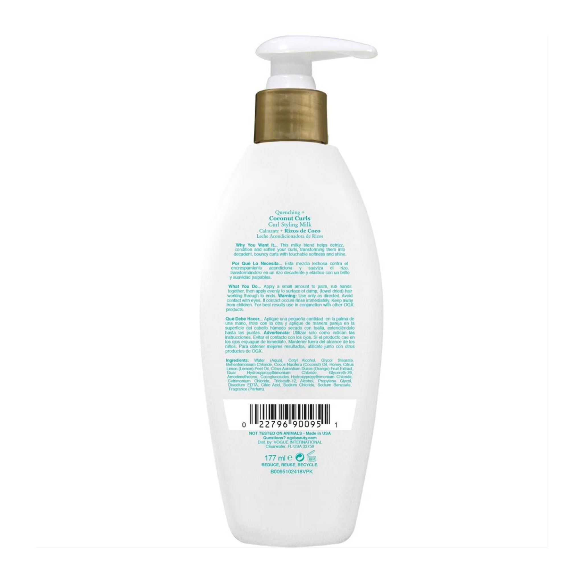 White bottle with gold pump on a white background