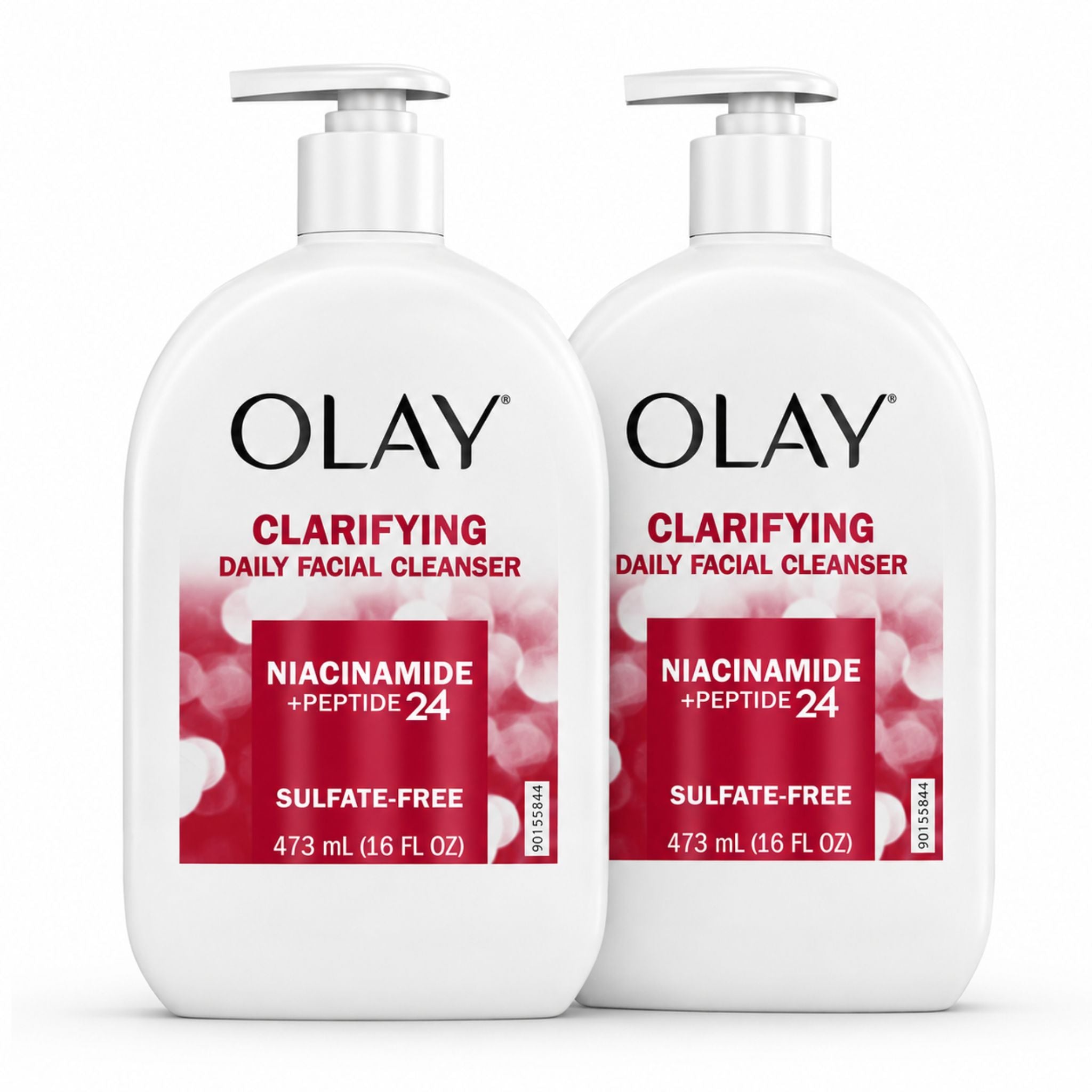 Two Olay Luminous Niacinamide + AHA Moisturiser 50 g boxes shown on a clean white background, with one box in front and one behind it.