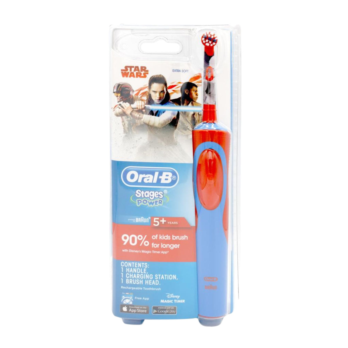 Oral-B electric toothbrush packaging with Star Wars design on a white background