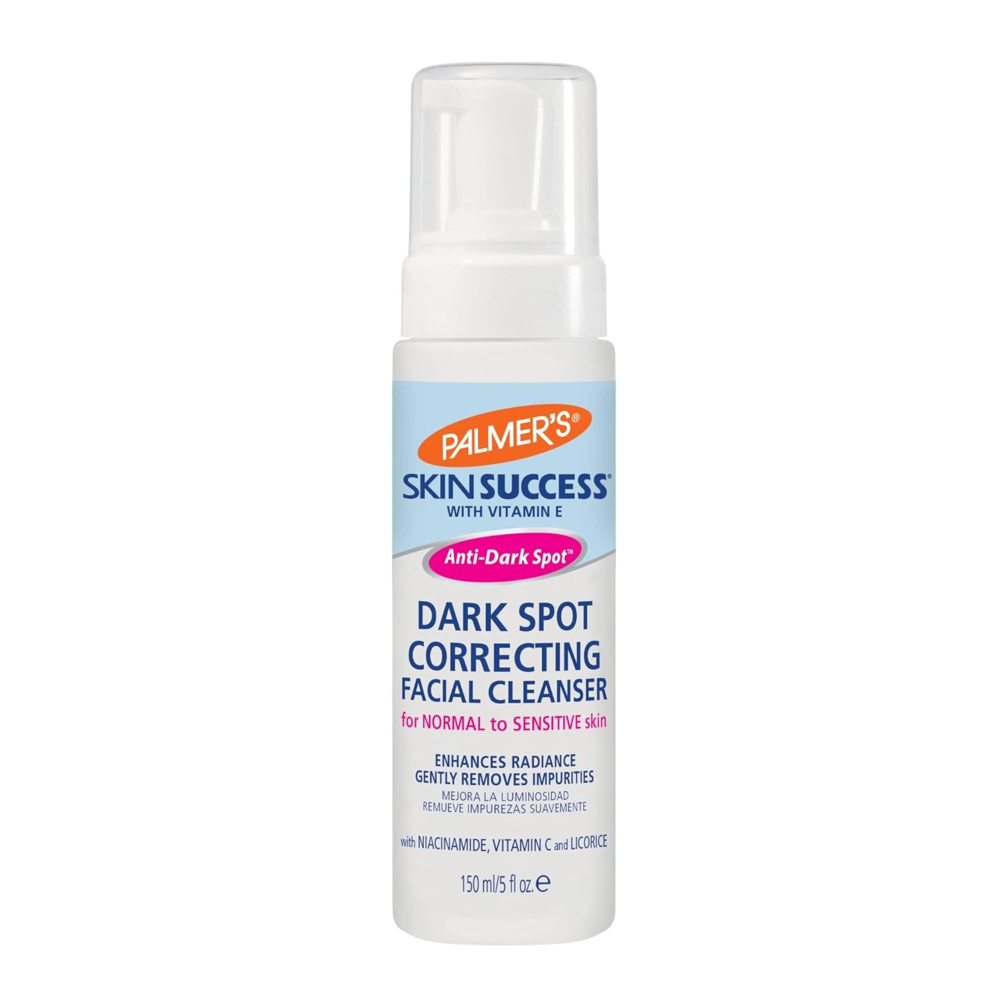 Palmer's Skin Success Dark Spot Correcting Facial Cleanser bottle on a white background