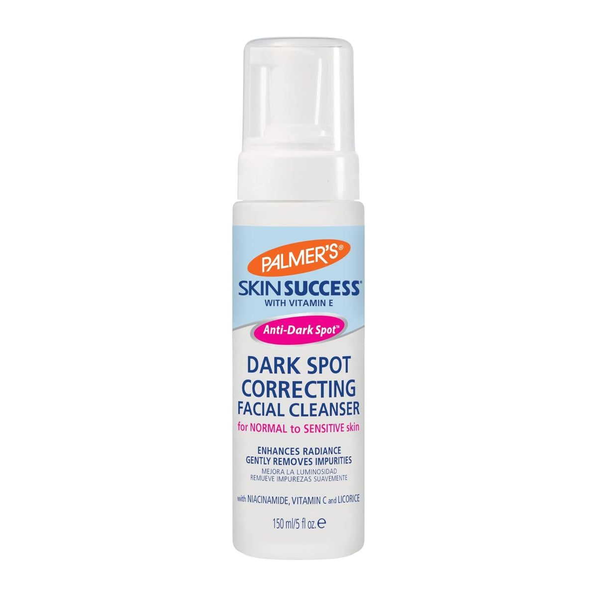 Palmer's Skin Success Dark Spot Correcting Facial Cleanser bottle on a white background