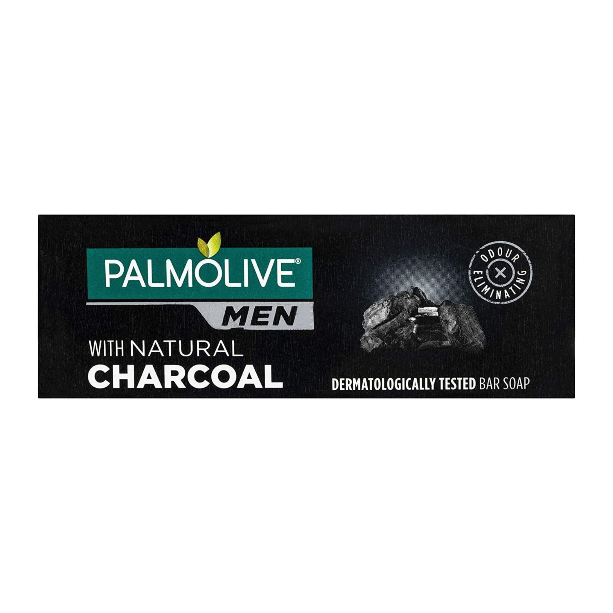 Palmolive Men with Natural Charcoal soap packaging on a white background