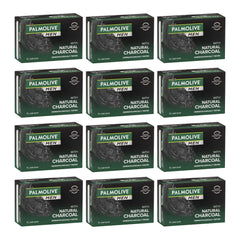Grid of Palmolive Men with Natural Charcoal soap boxes.
