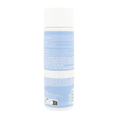 Cylindrical container with a blue label on a white background