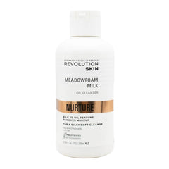 Revolution Skin Meadowfoam Milk Oil Cleanser bottle on a white background