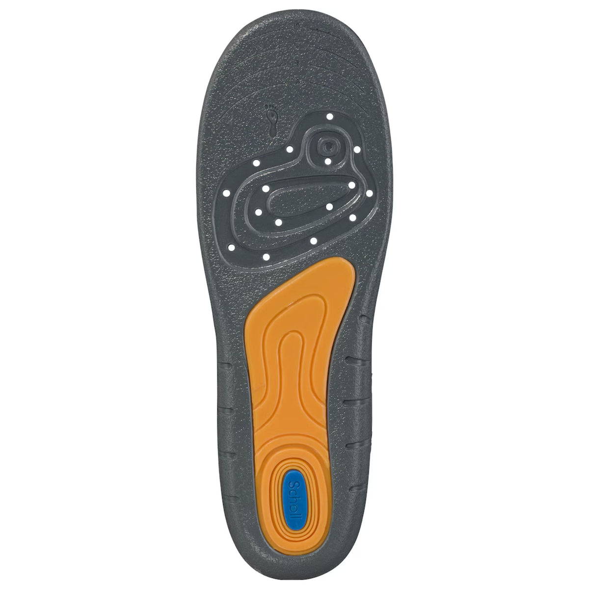 Bottom view of Scholl GelActiv Women’s Work Insole with gel shock absorption zones, Size 4.5–8.5 AUS