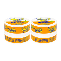 Two jars of Power Paste with Scrub Mommy branding on a white background
