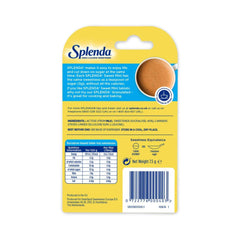 Splenda sweetener tablets 100 count back packaging with ingredients and nutrition information