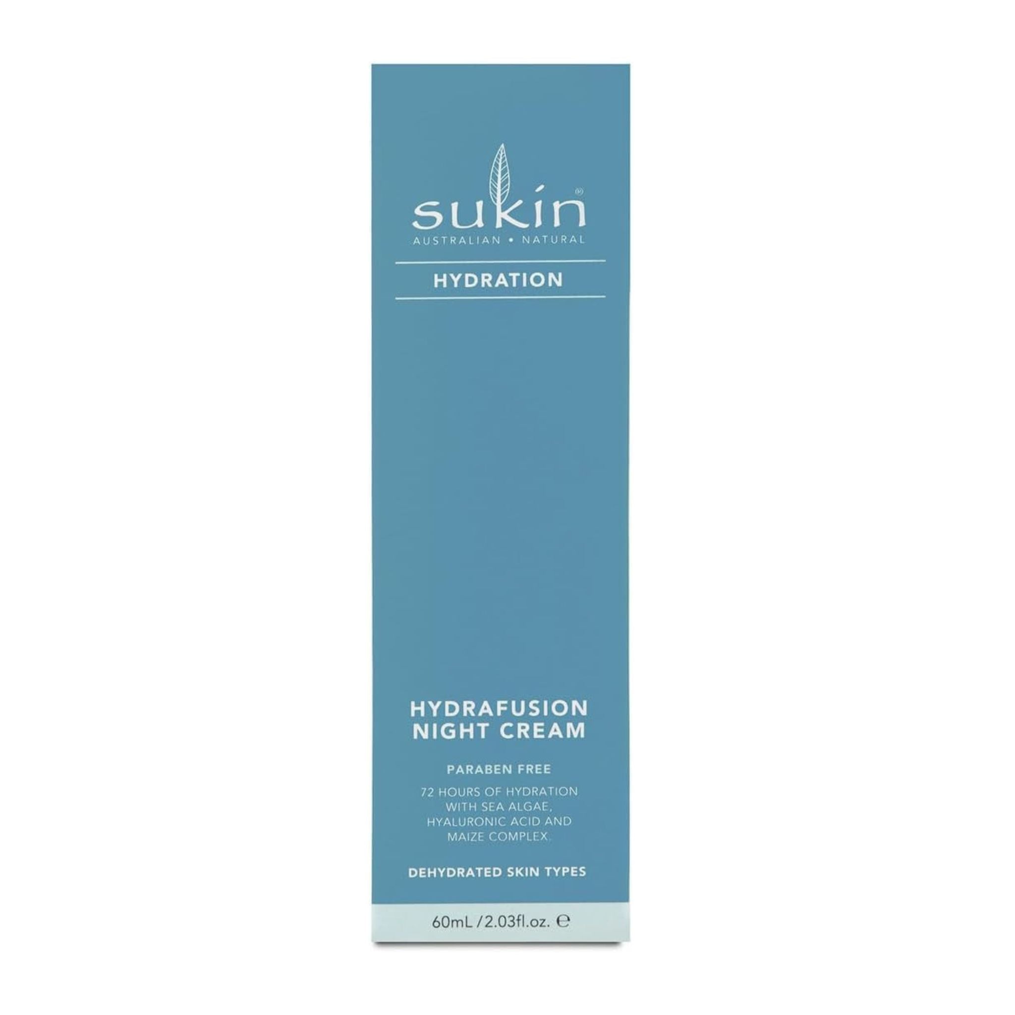 Sukin Hydrafusion Night Cream packaging on a white background