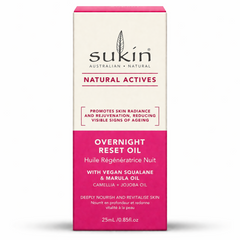 Sukin Overnight Reset Oil packaging on a white background