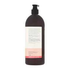 Bottle with pump and label on a white background