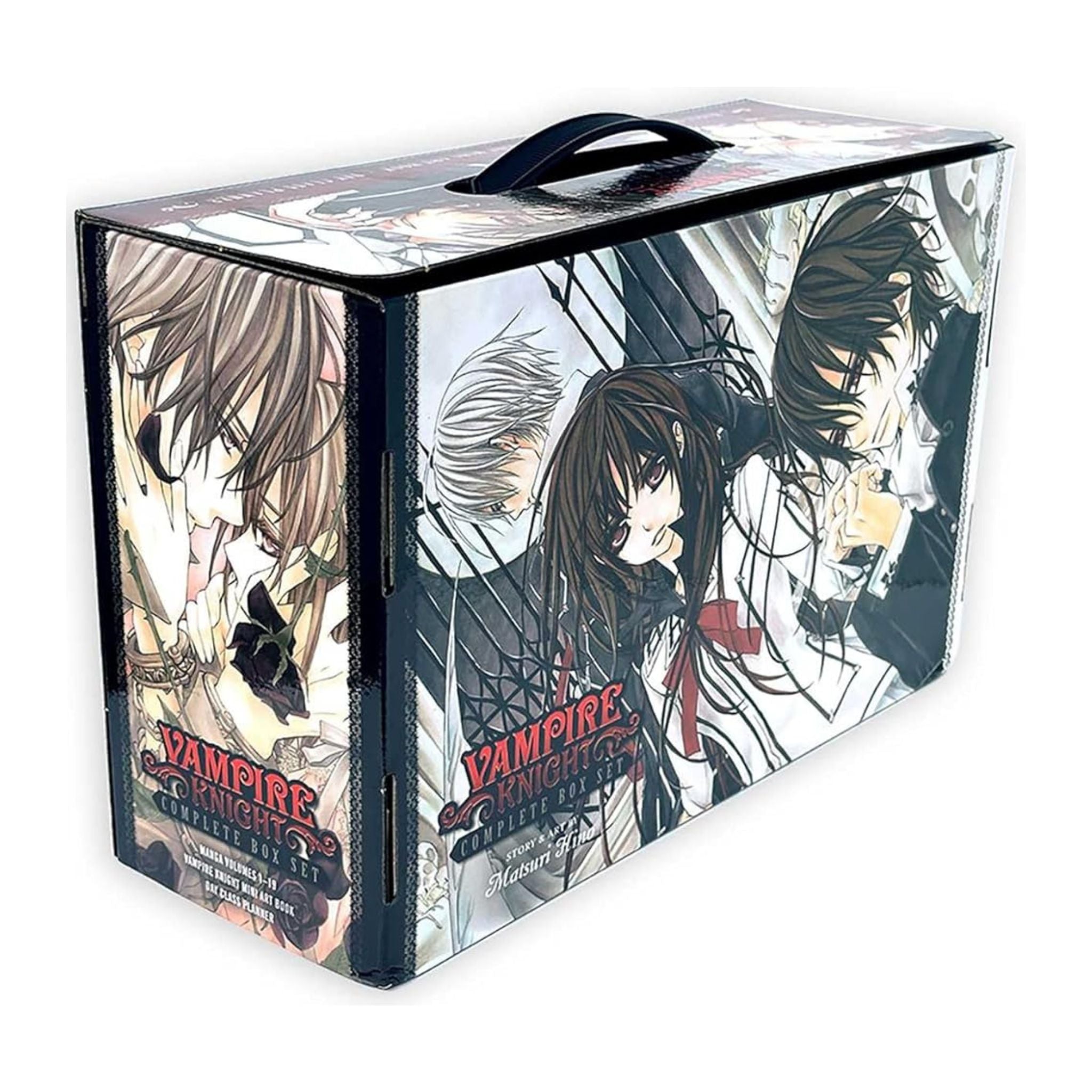 Anime-themed product packaging with character illustrations on a white background